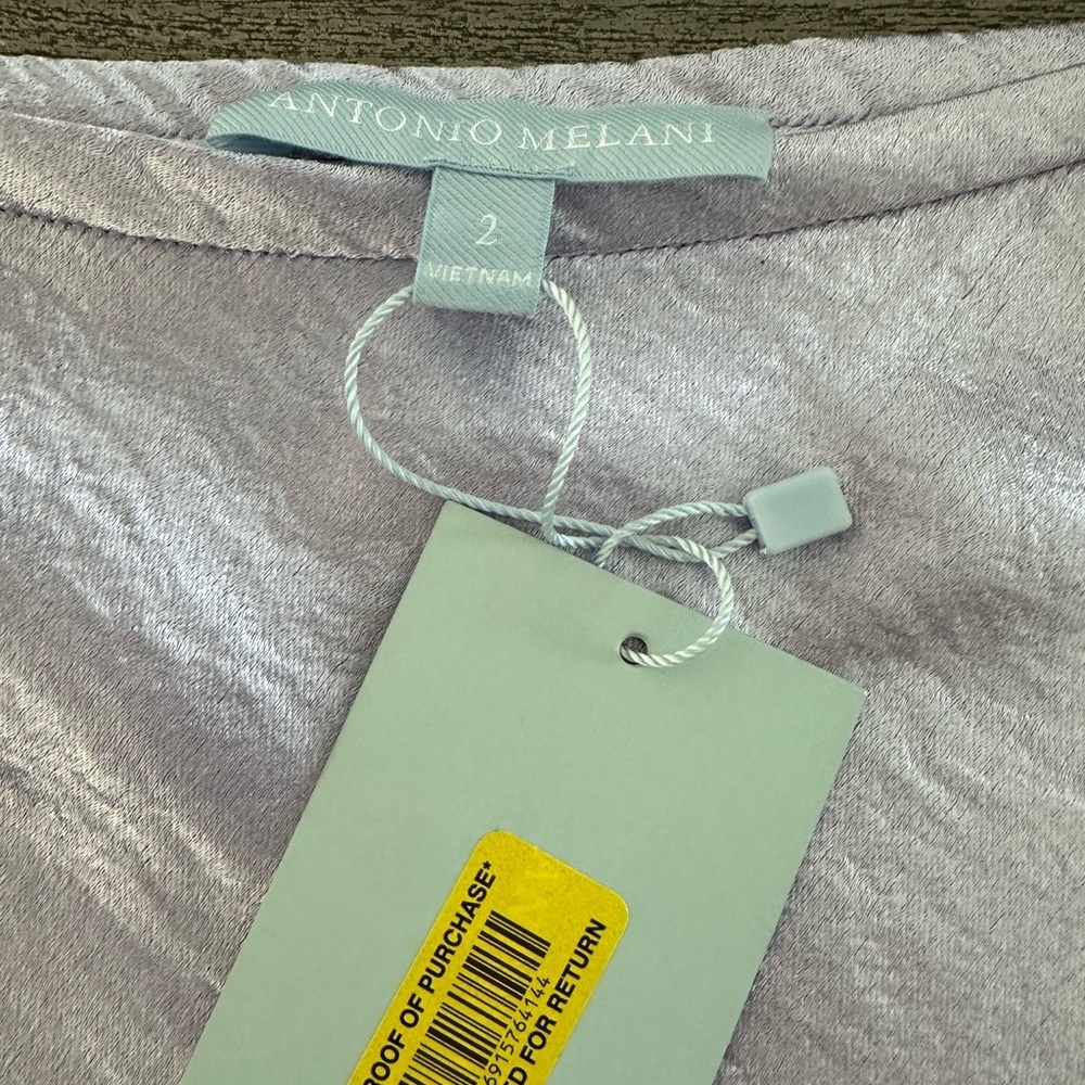 NWT ANTONIO MELANI Shimmering Lavender Midi Skirt - Picture 3 of 4